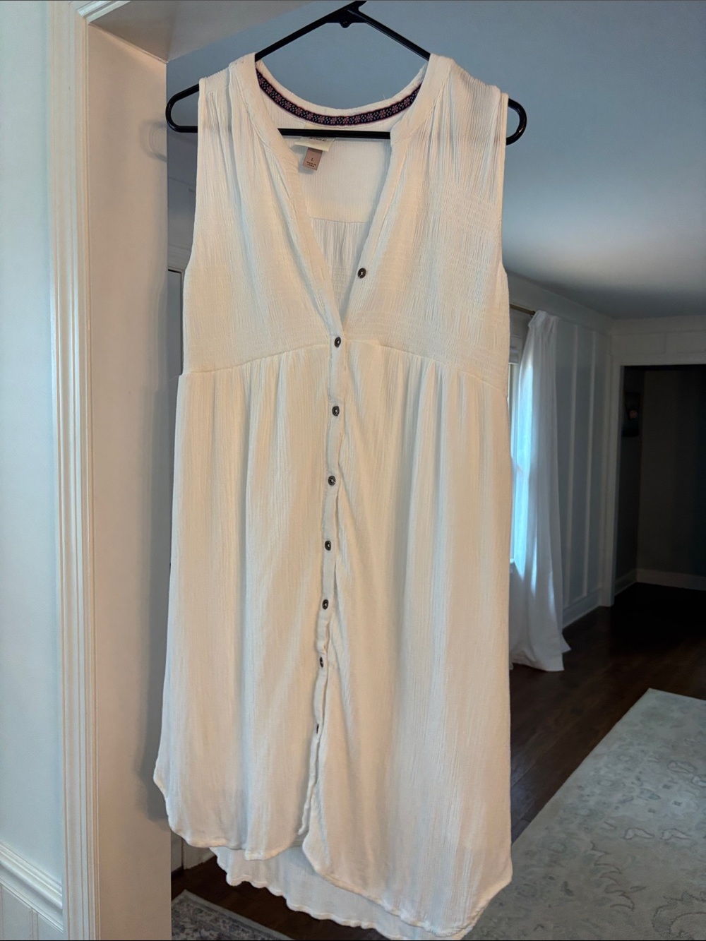 Knox Rose Cream Button-Front Women’s Swim Coverup